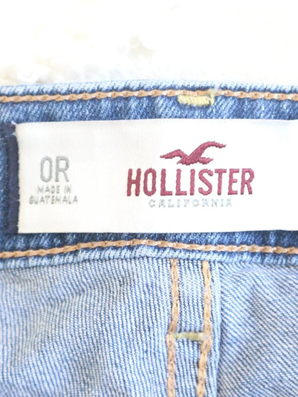 Hollister | Distressed Denim Bermuda Cutoff Long Jean Shorts Jorts Size 0R 24x33